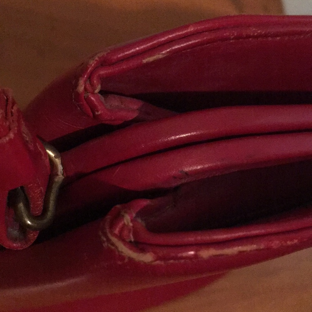 Vintage Red Leather Handbag - Picture 5 of 8